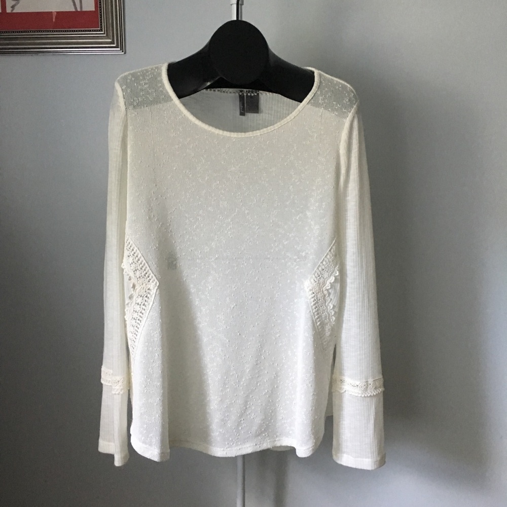 Cream Knit Top